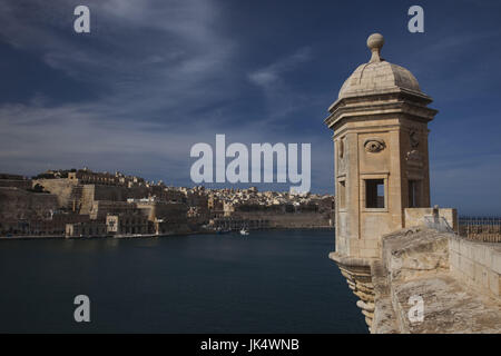 Malta, La Valletta, Senglea, L-Isla, Senglea punto la vedette lookout Foto Stock