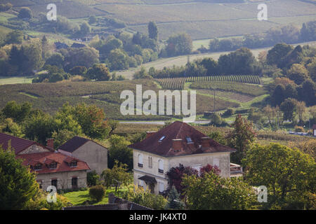 Francia, Marne, regione di Champagne, Chatillon sur Marne, panoramica del paese Foto Stock