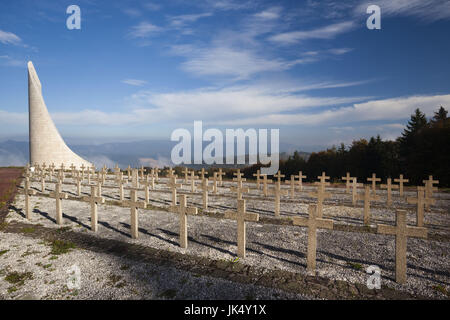 Francia, Bas-Rhin, Alsazia, Natzwiller, Le Struthof ex campo di concentramento nazista, solo nazi-run camp sul territorio francese nella Seconda Guerra Mondiale, il camp monumento in memoria Foto Stock