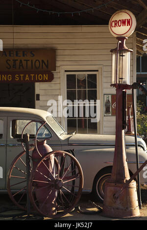 Stati Uniti d'America, Mississippi, Jackson, in Mississippi, agricoltura e silvicoltura Museum, la vecchia stazione di gas presentano Foto Stock