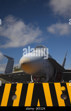 Stati Uniti d'America, Alabama, Mobile Battleship Memorial Park, F-18 Hornet aereo da caccia Foto Stock