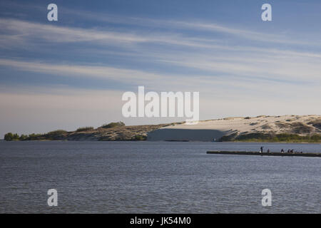 La lituania, Western Lituania, Curonian Spit, Nida, la vista del porto e delle dune di Parnidis Foto Stock