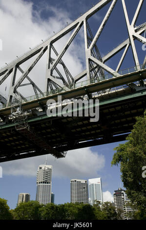 Australia, Queensland, Brisbane Central Business District visto da sotto il Ponte Story, Foto Stock