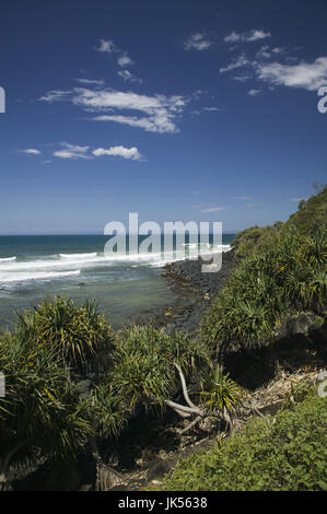 Australia, Queensland, Gold Coast, Burleigh teste, vista mare da Burleigh testa parco nazionale, Foto Stock