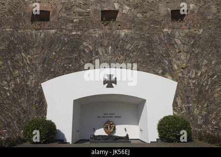 Germania Renania-Palatinato, Coblenza, fortezza Ehrenbreitstein, Tedesco sacrario militare, Foto Stock