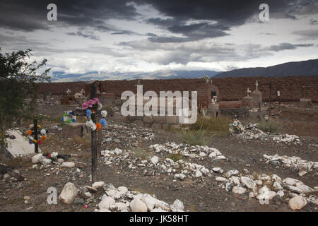 Argentina, Provincia di Salta, Cachi, cimitero comunale Foto Stock