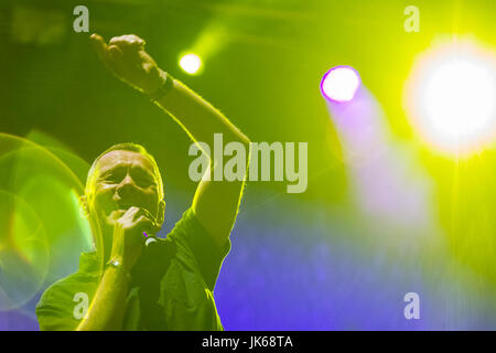 Cartagena, Spagna. 21 Luglio, 2017. Il British gruppo musicale UB40 durante le loro performance presso La Mar de Musicas Festival. Credito: ABEL F. ROS/Alamy Live News Foto Stock