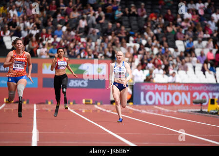 Laura zucchero progredito per il prossimo round al mondo Para Atletica Londra 2017 Foto Stock