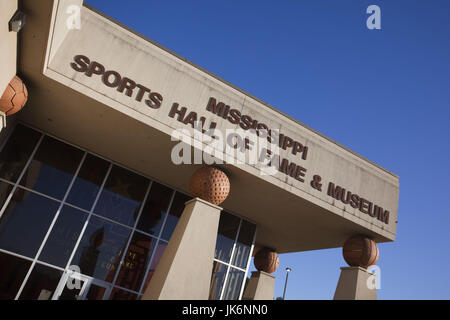 Stati Uniti d'America, Mississippi, Jackson, Mississippi Sports Hll of Fame e Museo, esterna Foto Stock