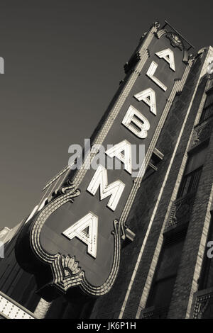 Stati Uniti d'America, Alabama, Birmingham, Alabama Theatre, segno Foto Stock