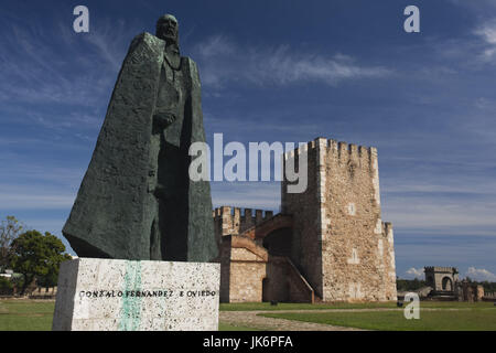 Repubblica Dominicana, Santo Domingo, Zona Colonial, Fortaleza Ozama, coloniale più antico edificio militare nel Nuovo Mondo, b.1502 Foto Stock