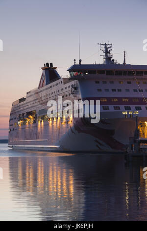 Estonia, Tallinn, Porto Passeggeri Internazionali di traghetto, sunrise Foto Stock