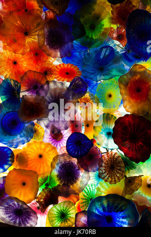 Stati Uniti d'America, Nevada, Las Vegas, l'Hotel Bellagio, vetro-soffitto fiorito di Dale Chihuly Foto Stock