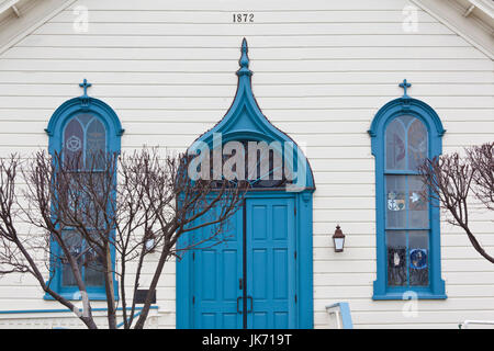 Stati Uniti, California, San Francisco Bay Area, Half Moon Bay, il portale della comunità unita chiesa battista Foto Stock