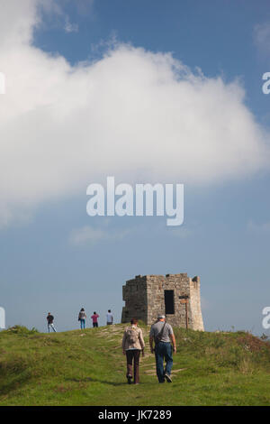 Spagna, Paese Basco regione, provincia di Guipuzcoa, Hondarribia, Rovine dell'abbazia di spegnere il Jaizkibel Road Foto Stock