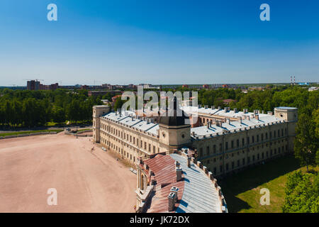 Russia, Leningradskaya Oblast di Gatchina, Palazzo Gatchina, vista in elevazione Foto Stock
