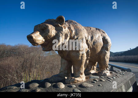 Stati Uniti d'America, la California, la California del Nord, costa Nord, Klamath, Klamath River Bridge, Golden California orsi Foto Stock