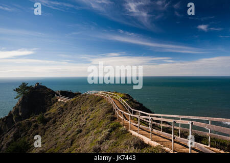 Stati Uniti, California, San Francisco Bay Area, Marin Headlands, Golden Gate National Recreation Area, Muir Beach si affacciano Foto Stock
