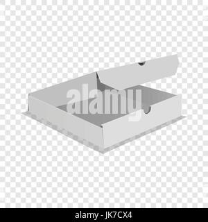 Una scatola pizza icona, stile realistico Illustrazione Vettoriale