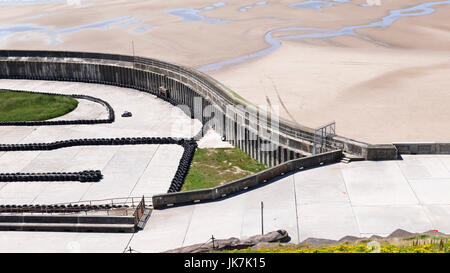 Lone auto sulla pista di go-kart sul lungomare di Blackpool Foto Stock