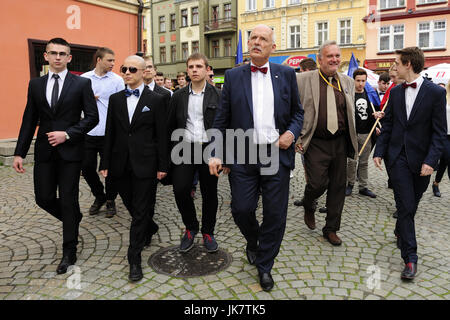 Janusz, korwin, mikke, nowa prawica, Polonia, candidato presidente, elezioni presidenziali nel 2015, Polonia, jkm, KORWIN, politiche, Foto Stock