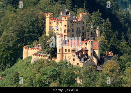 Castello di Hohenschwangau, Schwangau, Allgau, Baviera, Germania | Schloss Hohenschwangau, Schwangau, Allgaeu, Bayern, Deutschland / Allgäu Foto Stock