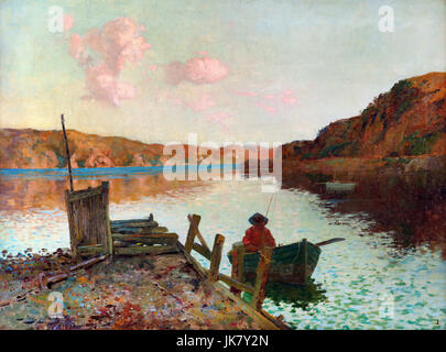 James M. Nairn, Evans Bay 1893 olio su tela. Il Te Papa Museum Tongarew, Nuova Zelanda. Foto Stock