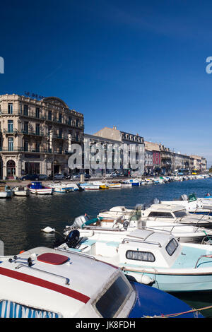 France, Languedoc-Roussillon, dipartimento di Herault, Sete, Porto Vecchio waterfront Foto Stock