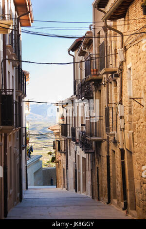 Spagna, regione dei Paesi Baschi, La Rioja zona provincia di Alava, Laguardia, old town dettaglio Foto Stock