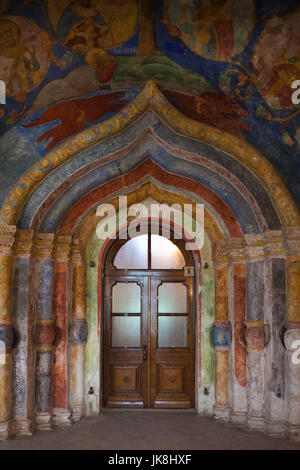 La Russia, Vladimir Oblast, Golden Ring, Suzdal, Salvatore Monastero di San Euthymius, Cattedrale della Trasfigurazione del Salvatore, interno affreschi dal 1689 Foto Stock