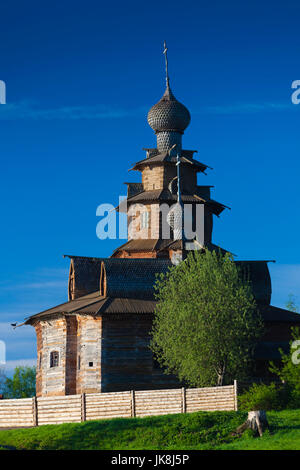 La Russia, Vladimir Oblast, Golden Ring, Suzdal, chiesa di legno al Museo di Architettura in Legno e vita contadina Foto Stock