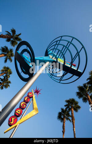 Stati Uniti d'America, Nevada, Las Vegas, Downtown, Vegas segno, Fremont Street East Foto Stock