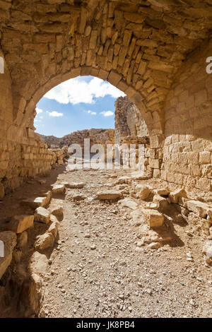 Giordania, Kings Highway, Shobak, le rovine del castello di Shobak, costruito nel 1115 Annuncio dal crociato re Baldwin I Foto Stock