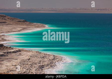 Giordania, il Mar Morto, Mazraa, seascape dalla città di cloruro di potassio Foto Stock