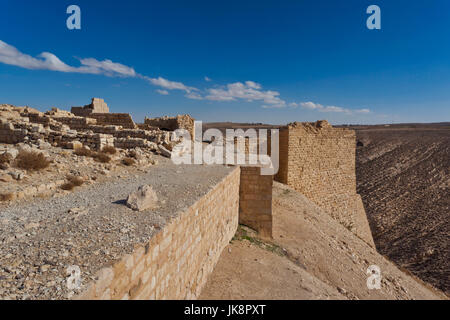 Giordania, Kings Highway, Shobak, le rovine del castello di Shobak, costruito nel 1115 Annuncio dal crociato re Baldwin I Foto Stock