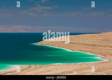 Giordania, il Mar Morto, Mazraa, seascape dalla città di cloruro di potassio Foto Stock