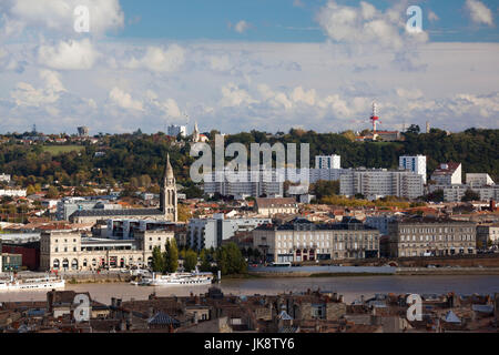 Francia, regione Aquitania, Gironde Department, Bordeaux, città panoramica dal Tour torre Pey-Berland Foto Stock