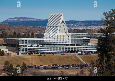 Stati Uniti d'America, Colorado Colorado Springs, United States Air Force Academy, esterna Foto Stock