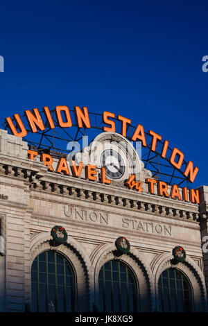 Stati Uniti d'America, Colorado, Denver, Union Station, la storica stazione ferroviaria Foto Stock