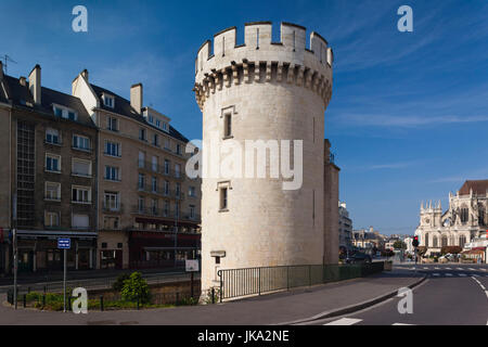 Francia, regione della Normandia, Dipartimento di Calvados, Caen, Tour Leroy tower Foto Stock