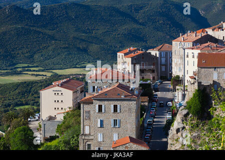 Francia, Corsica, Corse-du-Sud Dipartimento, Corsica Costa Sud regione, Le Satenais Area, Sartène, elevati vista città Foto Stock