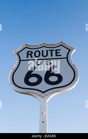 Stati Uniti d'America, Oklahoma, Clinton, Route 66 segno Foto Stock