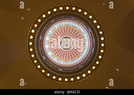 Stati Uniti d'America, Oklahoma, Oklahoma City, Oklahoma State Capitol Building, cupola interno Foto Stock