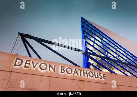 Stati Uniti d'America, Oklahoma, Oklahoma City, il Boathouse District Devon Boathouse, alba Foto Stock