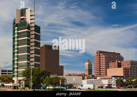 Stati Uniti d'America, Oklahoma, Bartlesville, Price Tower, solo grattacielo progettato da Frank Lloyd Wright, costruito nel 1956 Foto Stock