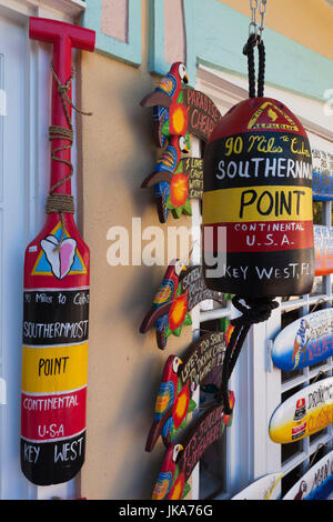 Stati Uniti d'America, Florida, Florida Keys, Key West, il punto più meridionale degli Stati Uniti, marcatore Foto Stock