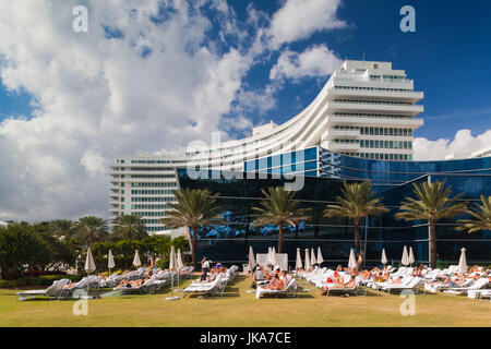 Stati Uniti d'America, Florida, Miami Beach, il Fontainebleau Hotel Foto Stock