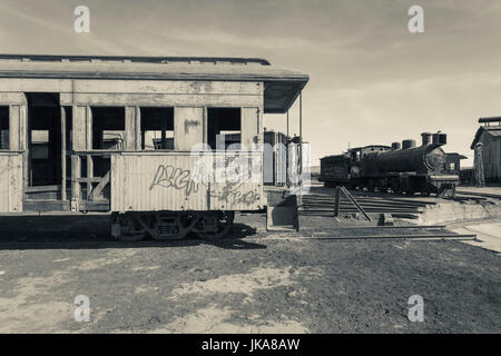 Il Cile, Baquedano, stazione ferroviaria e museo Foto Stock