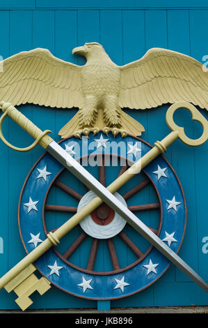 Stati Uniti d'America, Virginia, Fort Lee, US Army Quartermaster Corps Museum a Fort Lee, emblema della Quartermaster Corps Foto Stock