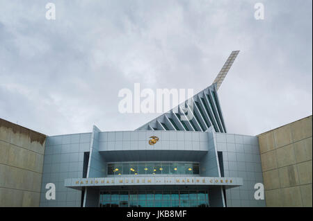 Stati Uniti d'America, Virginia, Triangolo, Museo Nazionale del Marine Corps, buildlng esterno Foto Stock